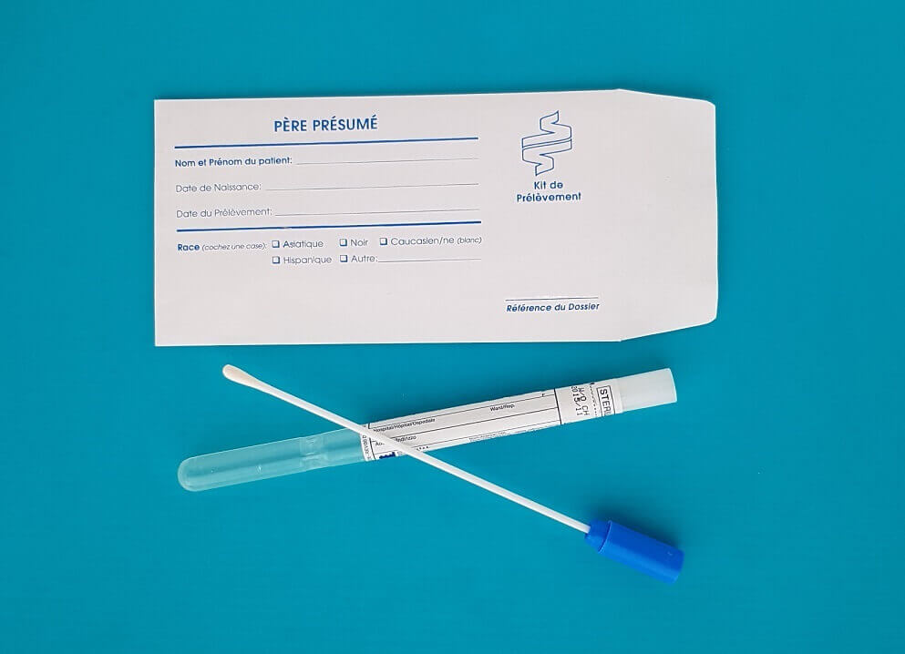 Kit de prélèvement d'ADN pour test de paternité